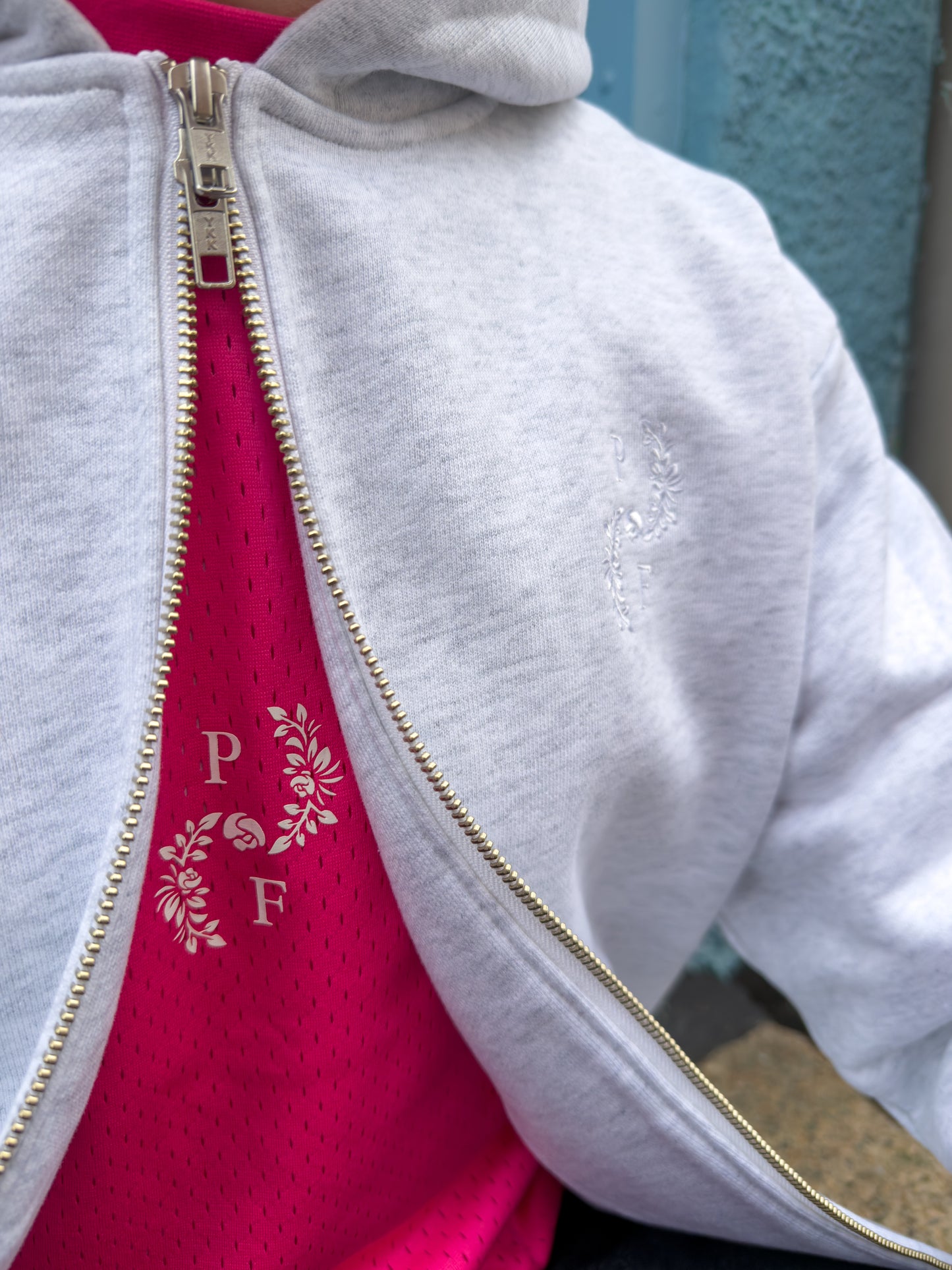 Zip-Hoodie - Heather Grey