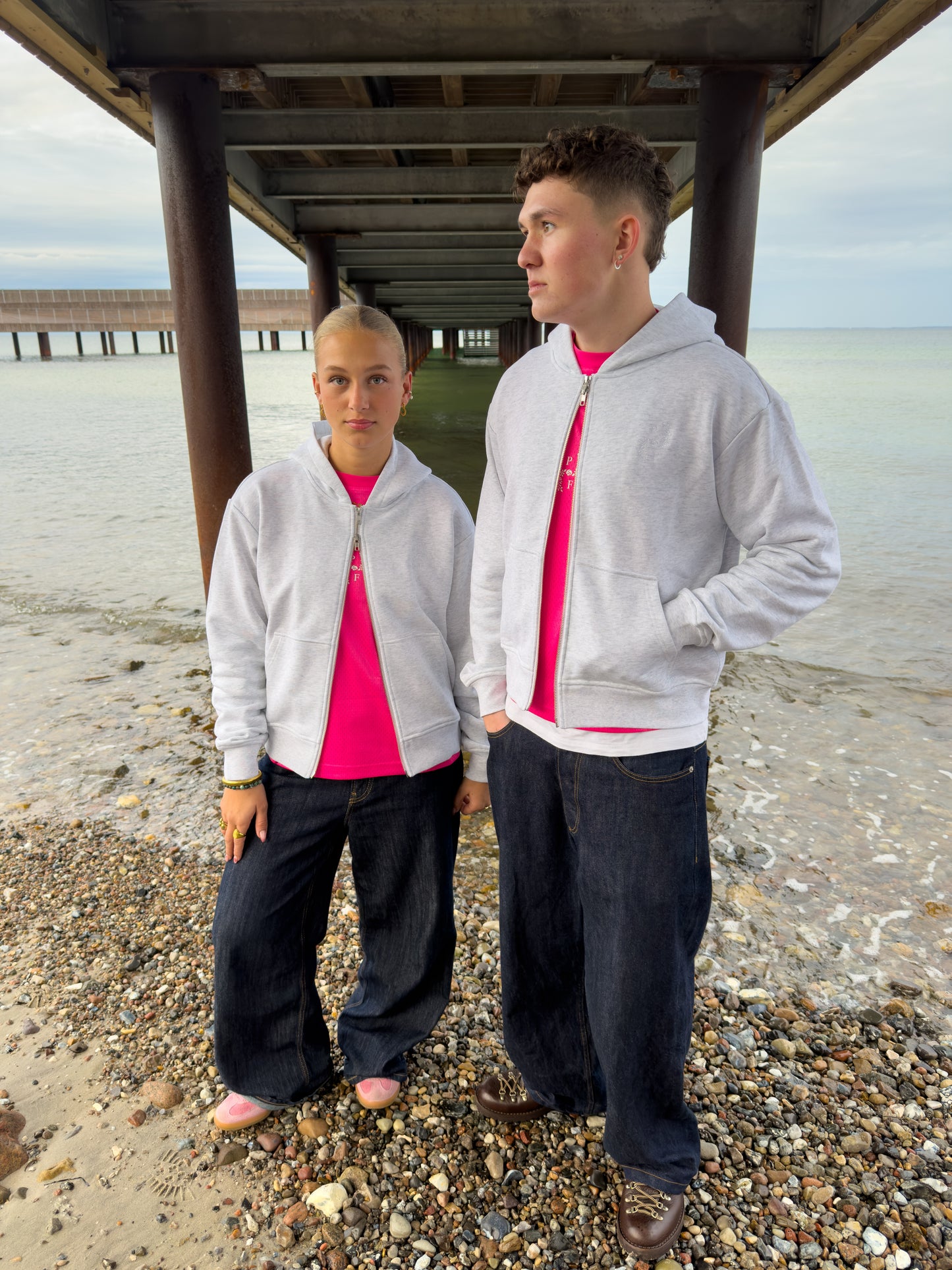 Zip-Hoodie - Heather Grey